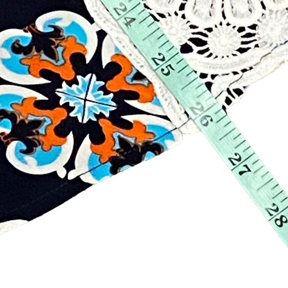 CROWN & IVY - SIZE 2X - COLORFUL LIGHTWEIGHT BLOUSE - HAS LACE APPLIQUÉ B20 - Picture 11 of 11